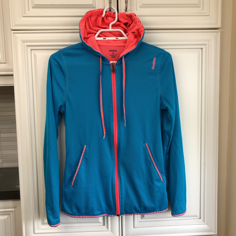 Reebok women’s Playdry hooded mesh jacket